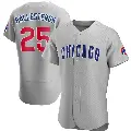 Men's No.25 Moises Ballesteros Chicago Cubs Gray Authentic Road Jersey