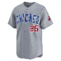 Men's No.25 Moises Ballesteros Chicago Cubs Gray Limited Road Jersey