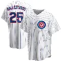 Men's No.25 Moises Ballesteros Chicago Cubs White Replica Home Jersey