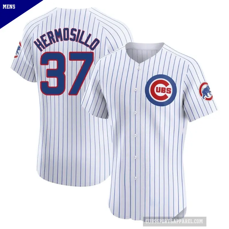 Men's No.37 Michael Hermosillo Chicago Cubs White Elite Home Jersey
