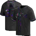 Men's No.37 Porter Hodge Chicago Cubs Black Replica Holographic Alternate Jersey