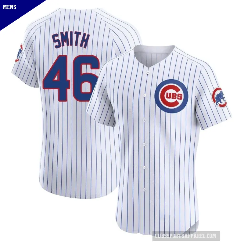 Men's No.46 Lee Smith Chicago Cubs White Elite Home Jersey