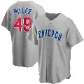 Men's No.49 Tyson Miller Chicago Cubs Gray Replica Road Jersey