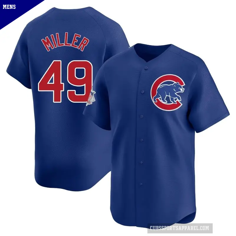 Men's No.49 Tyson Miller Chicago Cubs Royal Limited Alternate Jersey
