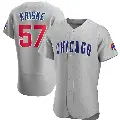 Men's No.57 Brooks Kriske Chicago Cubs Gray Authentic Road Jersey