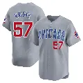 Men's No.57 Brooks Kriske Chicago Cubs Gray Limited Road Jersey