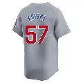 Men's No.57 Brooks Kriske Chicago Cubs Gray Limited Road Jersey