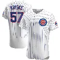 Men's No.57 Brooks Kriske Chicago Cubs White Authentic Home Jersey