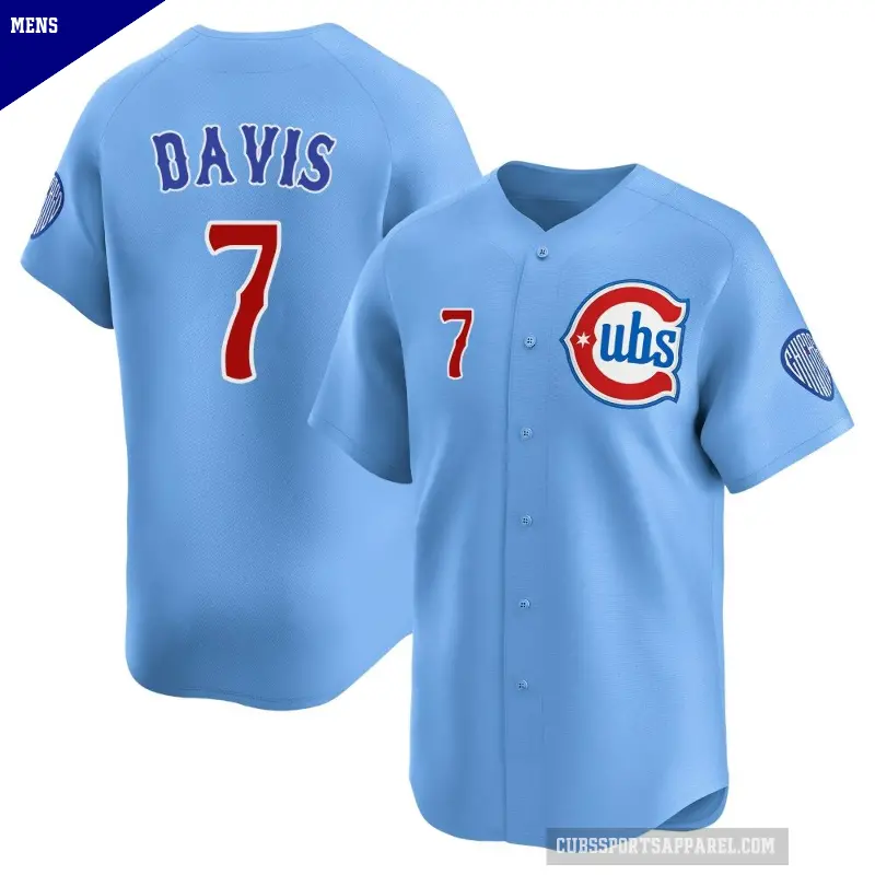 Men's No.7 Jody Davis Chicago Cubs Royal Limited 2nd Alternate Jersey