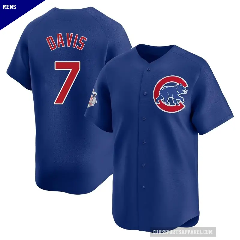 Men's No.7 Jody Davis Chicago Cubs Royal Limited Alternate Jersey