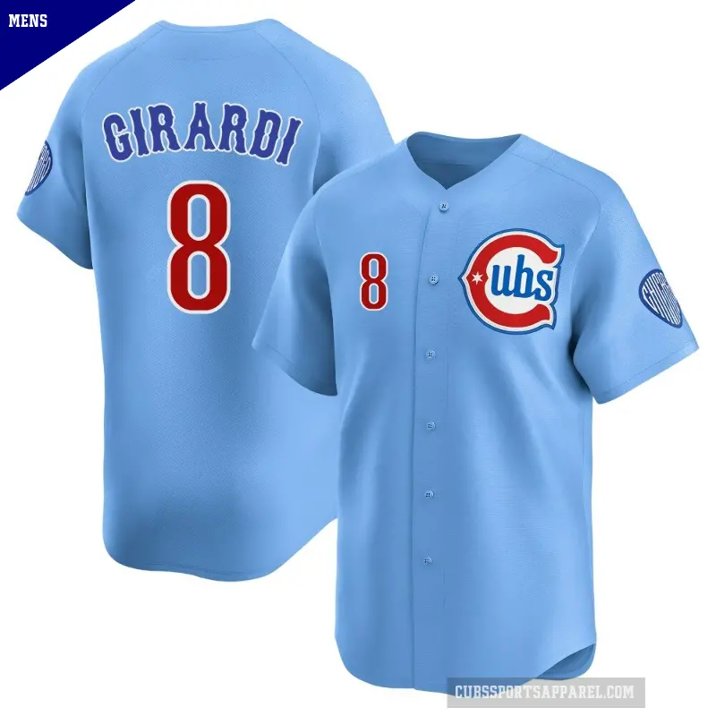 Men's No.8 Joe Girardi Chicago Cubs Royal Limited 2nd Alternate Jersey