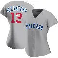 Women's No.13 Kevin Alcantara Chicago Cubs Gray Replica Road Jersey