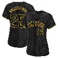 Women's No.25 Moises Ballesteros Chicago Cubs Black Authentic Snake Skin City Jersey