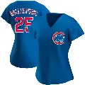 Women's No.25 Moises Ballesteros Chicago Cubs Royal Replica Alternate Jersey