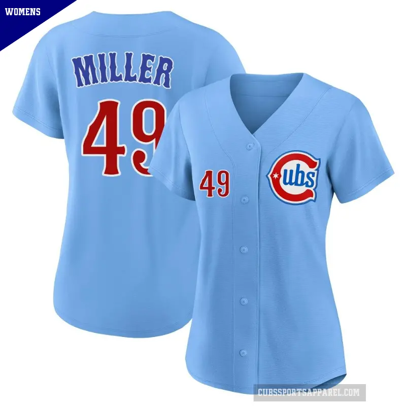 Women's No.49 Tyson Miller Chicago Cubs Royal Limited 2nd Alternate Jersey