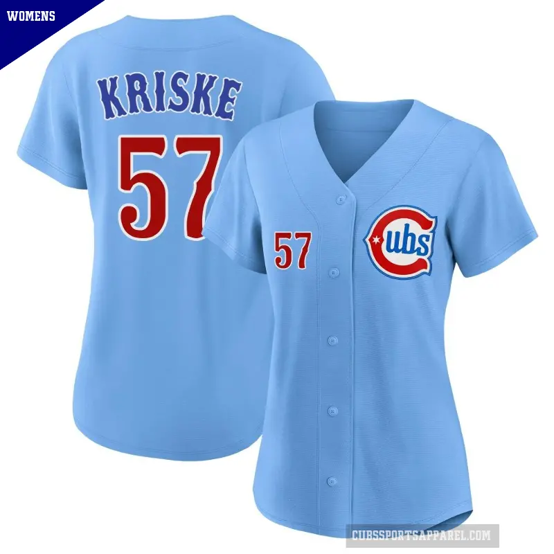 Women's No.57 Brooks Kriske Chicago Cubs Royal Limited 2nd Alternate Jersey