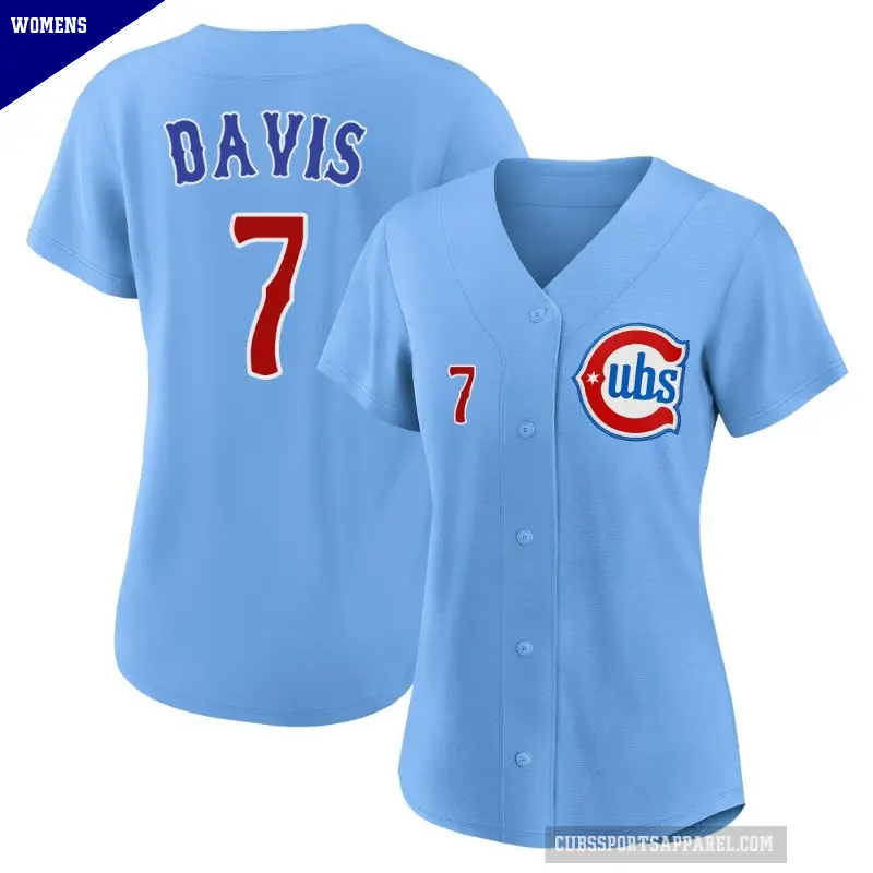 Women's No.7 Jody Davis Chicago Cubs Royal Limited 2nd Alternate Jersey