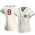 Women's No.8 Ian Happ Chicago Cubs Cream Authentic 2022 Field Of Dreams Jersey