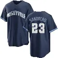 Youth No.23 Ryne Sandberg Chicago Cubs Navy Replica 2021 City Connect Jersey