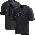 Youth No.31 Fergie Jenkins Chicago Cubs Black Replica Holographic Alternate Jersey