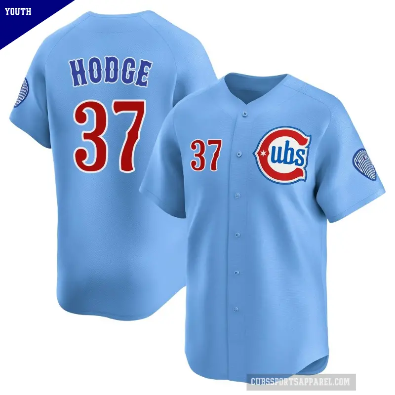 Youth No.37 Porter Hodge Chicago Cubs Royal Limited 2nd Alternate Jersey