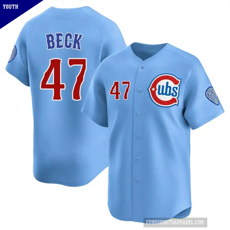 Youth No.47 Rod Beck Chicago Cubs Royal Limited 2nd Alternate Jersey