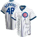 Youth No.48 Rick Reuschel Chicago Cubs White Replica Home Cooperstown Collection Jersey