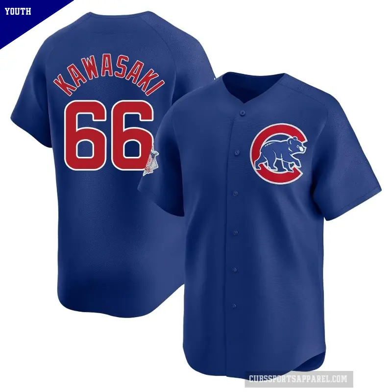 Youth No.66 Munenori Kawasaki Chicago Cubs Royal Limited Alternate Jersey