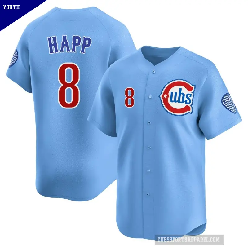 Youth No.8 Ian Happ Chicago Cubs Royal Limited 2nd Alternate Jersey